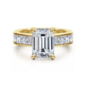 Bassia - 14K Yellow Gold Emerald Cut Diamond Engagement Ring - 1.15 ct