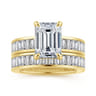 Bassia - 14K Yellow Gold Emerald Cut Diamond Engagement Ring - 1.15 ct