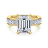 Bassia - 14K Yellow Gold Emerald Cut Diamond Engagement Ring - 1.15 ct