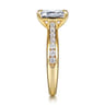Olya - 14K Yellow Gold Emerald Cut Diamond Engagement Ring - 0.5 ct