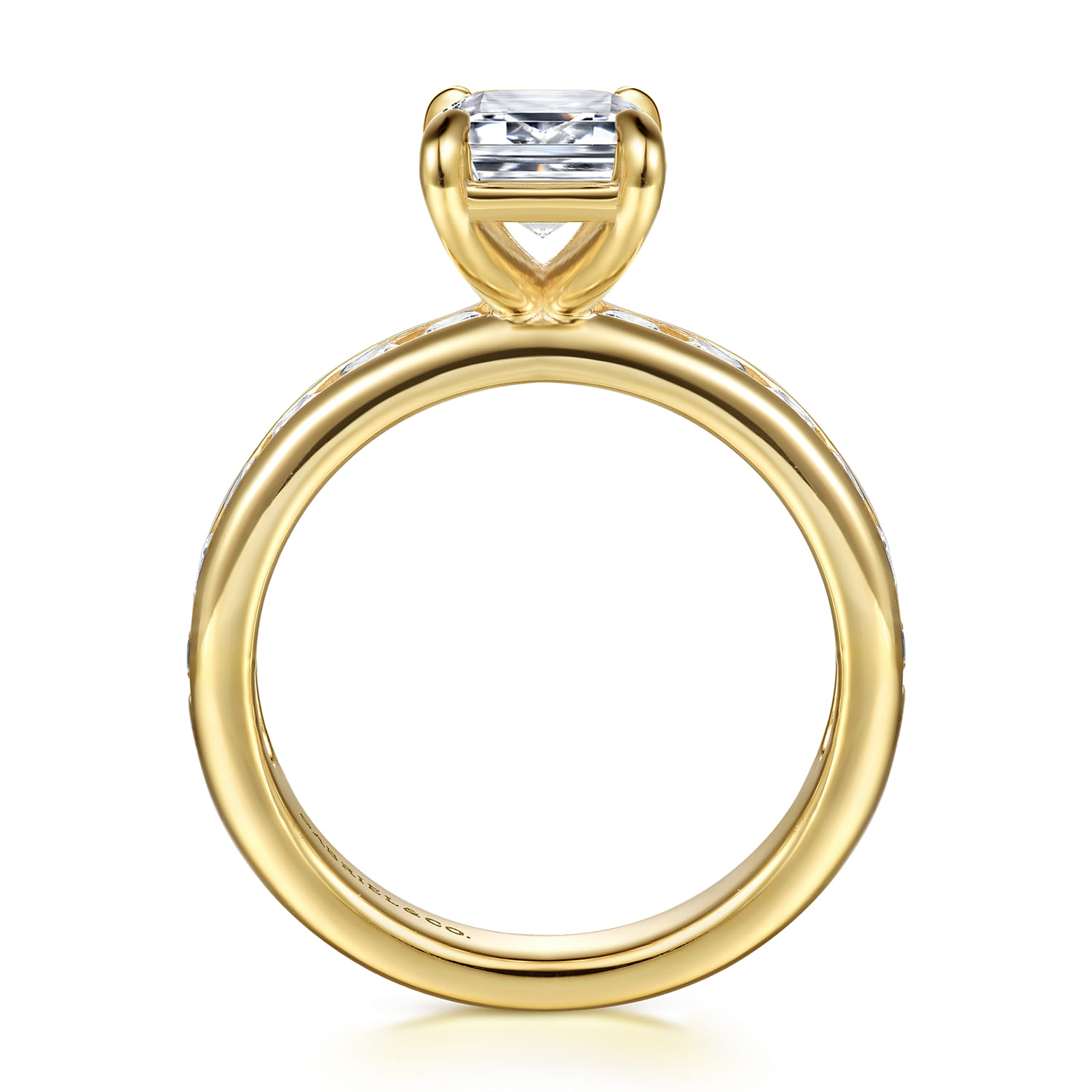 Coralie - 14K Yellow Gold Emerald Cut Diamond Engagement Ring - 0.75 ct - Shot 2