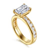 Coralie - 14K Yellow Gold Emerald Cut Diamond Engagement Ring - 0.75 ct