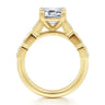 Tania - 14K Yellow Gold Emerald Cut Diamond Engagement Ring - 0.4 ct