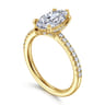 Franka - 14K Yellow Gold Marquise Shape Diamond Engagement Ring - 0.3 ct