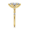Frances - 14K Yellow Gold Marquise Shape Diamond Engagement Ring - 0.12 ct
