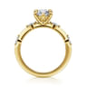 Marline - 14K Yellow Gold Marquise Shape Diamond Engagement Ring - 0.15 ct