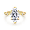 Joplin - 14K Yellow Gold Marquise Shape Diamond Engagement Ring - 0.17 ct