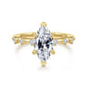 Joplin - 14K Yellow Gold Marquise Shape Diamond Engagement Ring - 0.16 ct