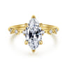Joplin - 14K Yellow Gold Marquise Shape Diamond Engagement Ring - 0.17 ct