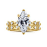 Joplin - 14K Yellow Gold Marquise Shape Diamond Engagement Ring - 0.17 ct