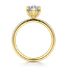 Twain - 14K Yellow Gold Marquise Shape Diamond Engagement Ring - 0.2 ct