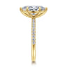 Twain - 14K Yellow Gold Marquise Shape Diamond Engagement Ring - 0.2 ct