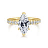 Winslow - 14K Yellow Gold Marquise Shape Diamond Engagement Ring - 0.35 ct