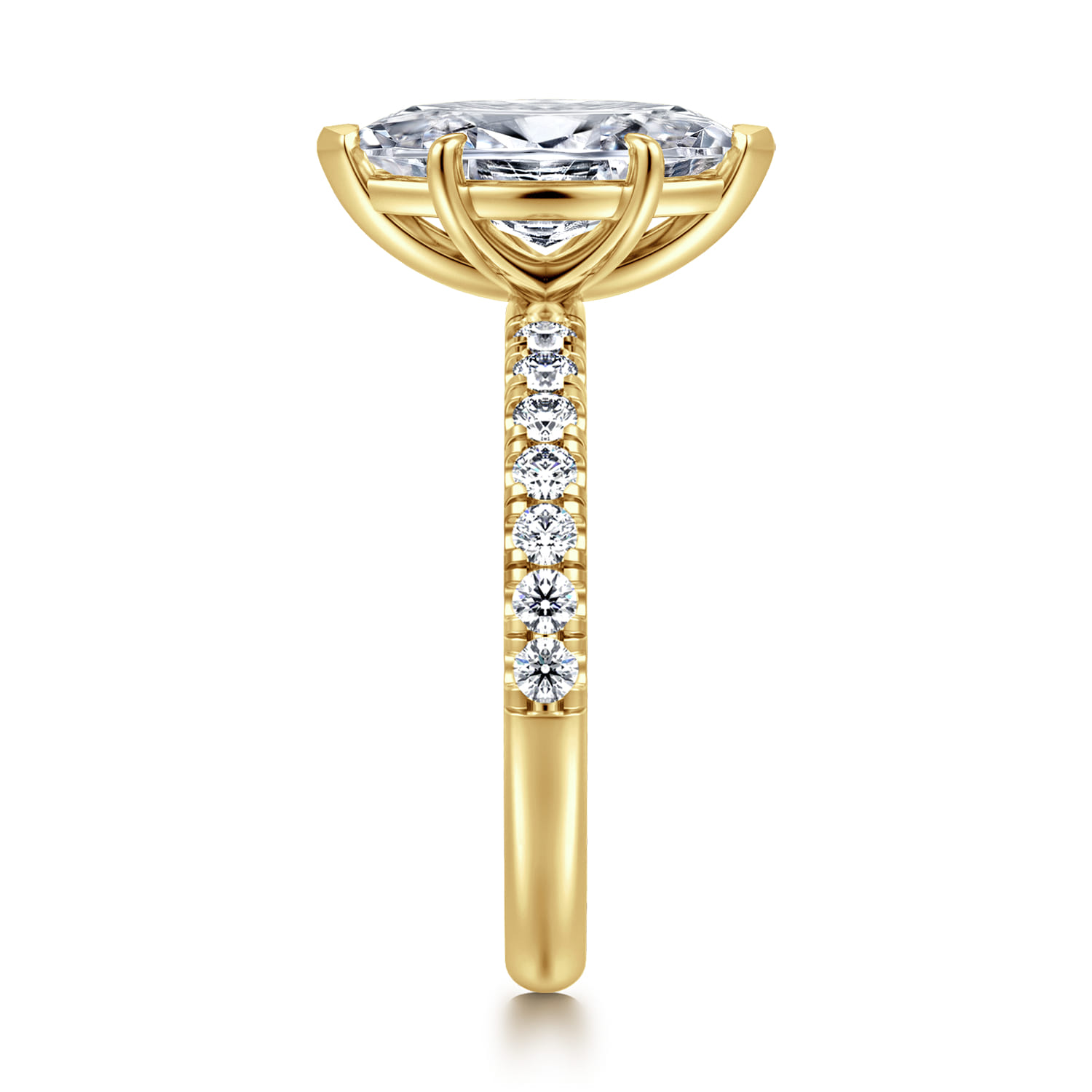 Winslow - 14K Yellow Gold Marquise Shape Diamond Engagement Ring - 0.35 ct - Shot 4