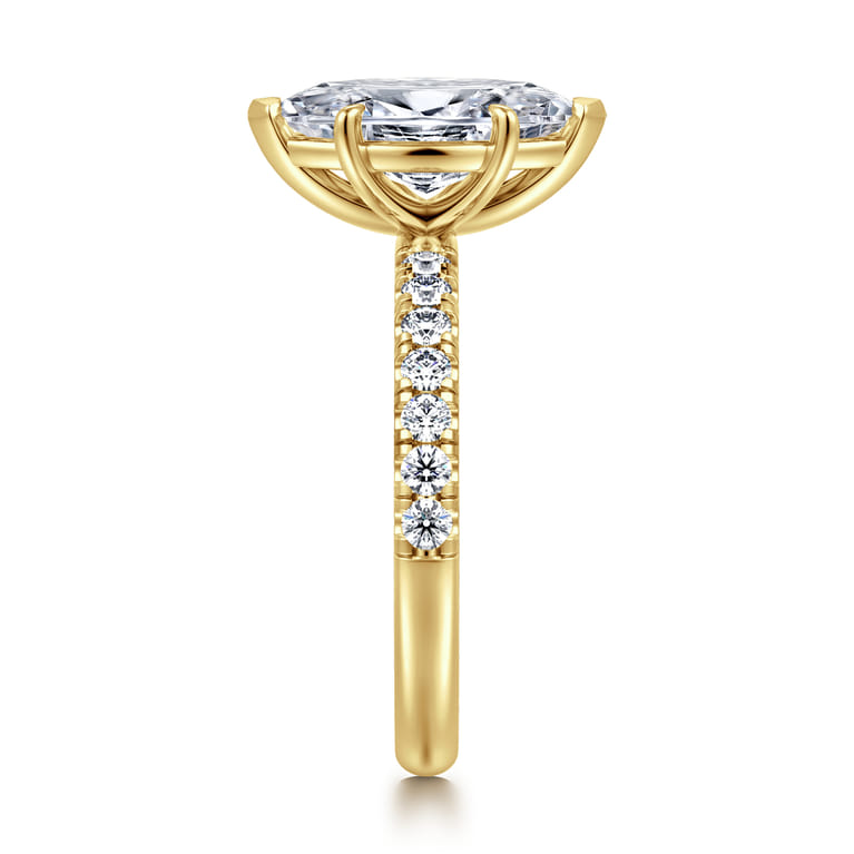 Winslow - 14K Yellow Gold Marquise Shape Diamond Engagement Ring - 0.35 ct - Shot 4