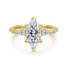 Carinna - 14K Yellow Gold Marquise Shape Diamond Engagement Ring - 0.23 ct
