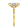 Carinna - 14K Yellow Gold Marquise Shape Diamond Engagement Ring - 0.23 ct