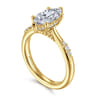 Carroline - 14K Yellow Gold Marquise Shape Diamond Engagement Ring - 0.15 ct