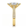 Favola - 14K Yellow Gold Marquise Shape Lotus Diamond Engagement Ring - 0.25 ct
