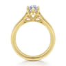 Favola - 14K Yellow Gold Marquise Shape Lotus Diamond Engagement Ring - 0.25 ct