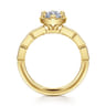Delphe - 14K Yellow Gold Marquise Shape Diamond Engagement Ring - 0.4 ct