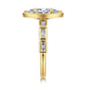 Delphe - 14K Yellow Gold Marquise Shape Diamond Engagement Ring - 0.4 ct