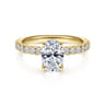 Amira - 14K Yellow Gold Oval Diamond Engagement Ring - 0.5 ct