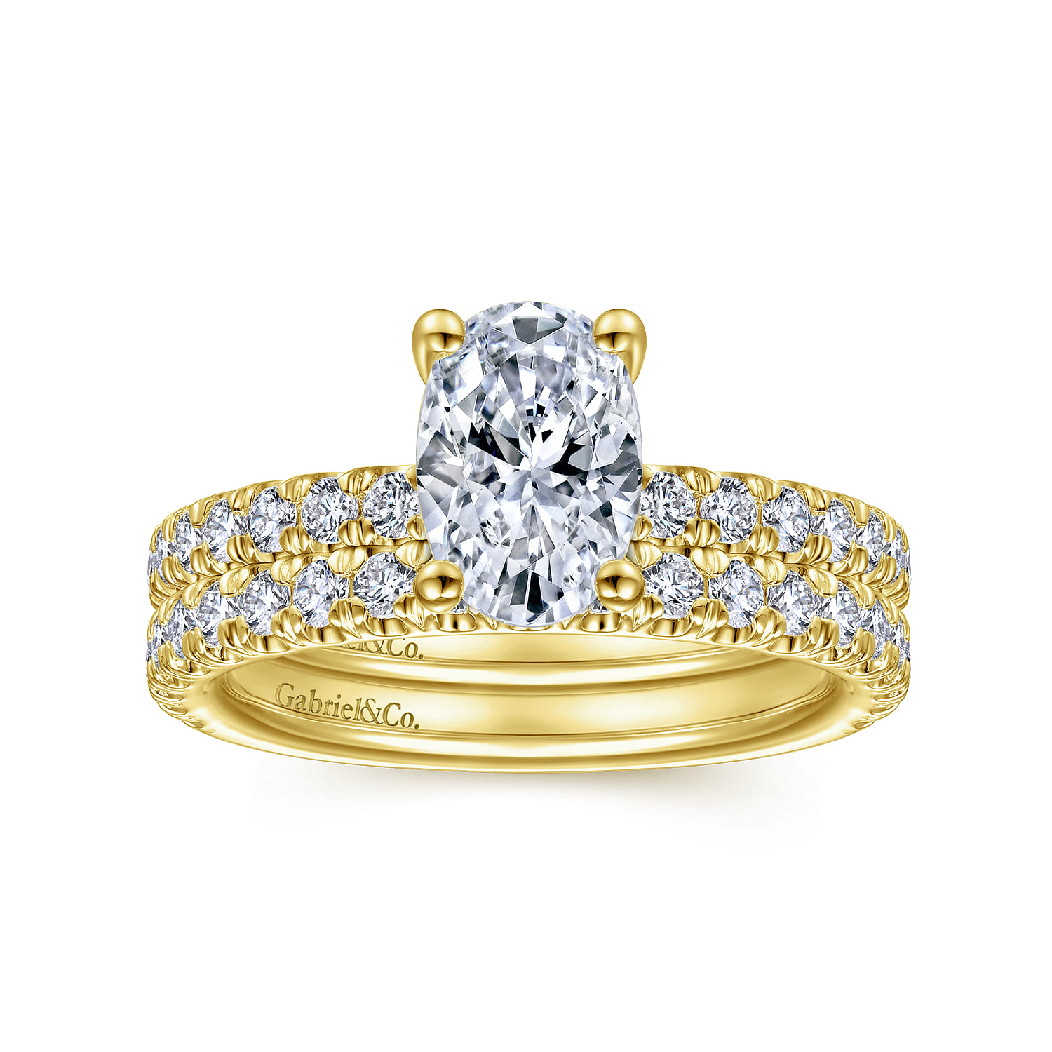 Amira - 14K Yellow Gold Oval Diamond Engagement Ring - 0.5 ct - Shot 4