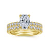 Amira - 14K Yellow Gold Oval Diamond Engagement Ring - 0.5 ct