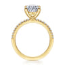 Amata - 14K Yellow Gold Diamond Engagement Ring with 14K Yellow Gold Head - 0.15 ct
