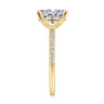 Amata - 14K Yellow Gold Diamond Engagement Ring with 14K Yellow Gold Head - 0.15 ct