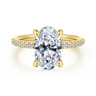 Broderick - 14K Yellow Gold Oval Diamond Engagement Ring - 0.33 ct