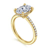 Broderick - 14K Yellow Gold Oval Diamond Engagement Ring - 0.33 ct