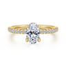 Broderick - 14K Yellow Gold Oval Diamond Engagement Ring - 0.28 ct