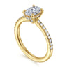 Broderick - 14K Yellow Gold Oval Diamond Engagement Ring - 0.28 ct