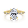 Broderick - 14K Yellow Gold Oval Diamond Engagement Ring - 0.31 ct