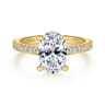 Charleston - 14K Yellow Gold Oval Diamond Engagement Ring - 0.55 ct