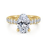Sarita - 14K Yellow Gold Oval Diamond Engagement Ring - 0.95 ct