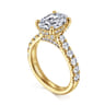 Sarita - 14K Yellow Gold Oval Diamond Engagement Ring - 0.95 ct