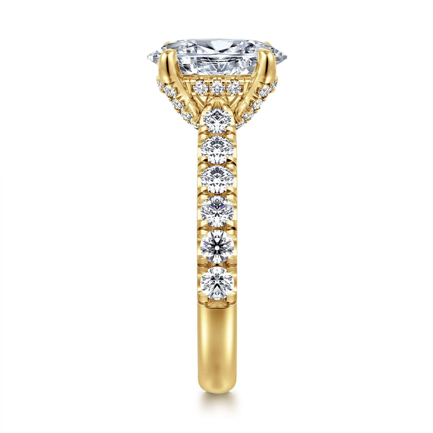 Sarita - 14K Yellow Gold Oval Diamond Engagement Ring - 0.95 ct - Shot 5
