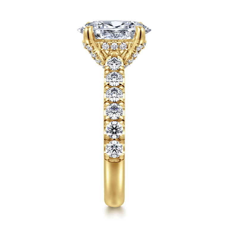 Sarita - 14K Yellow Gold Oval Diamond Engagement Ring - 0.95 ct - Shot 5