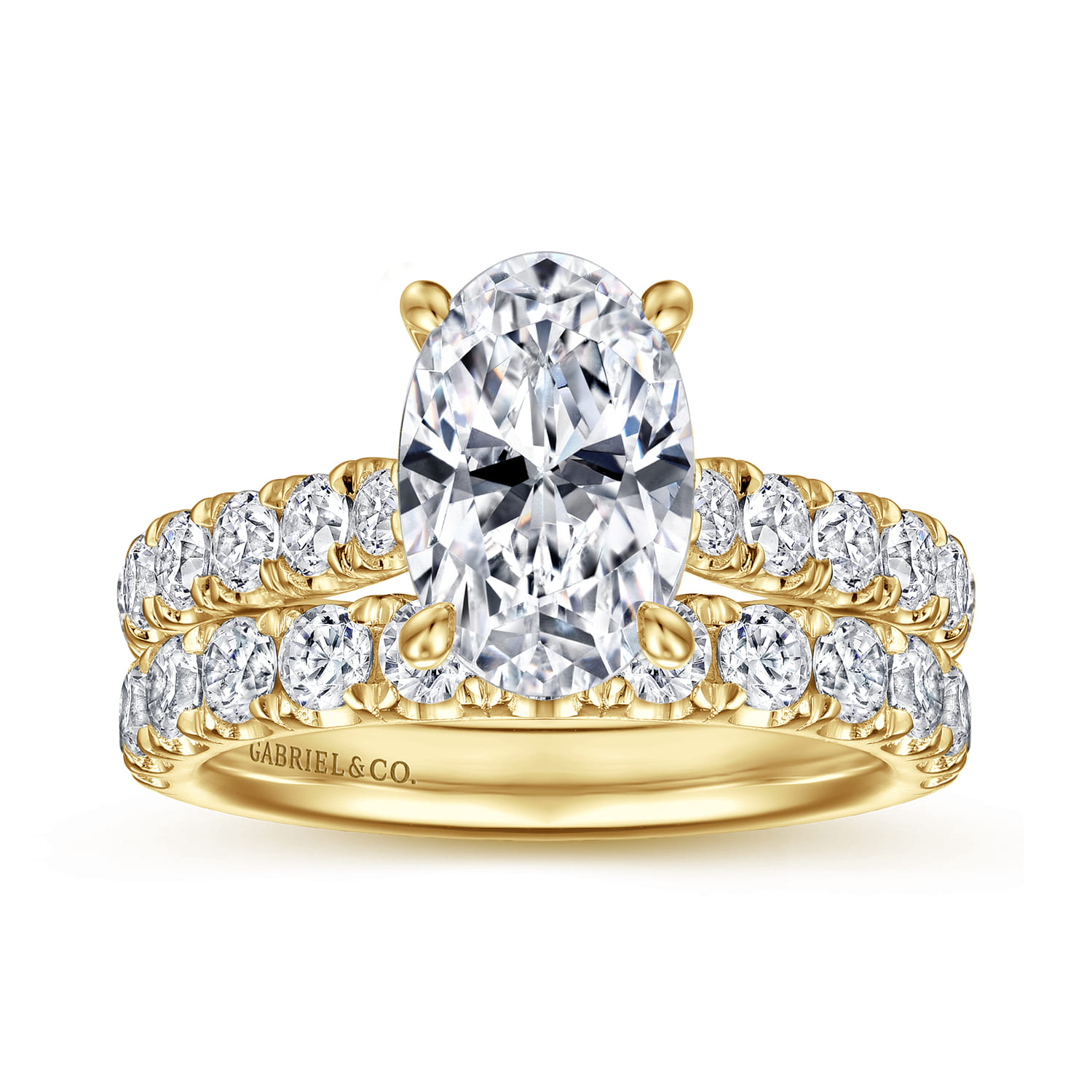 Sarita - 14K Yellow Gold Oval Diamond Engagement Ring - 0.95 ct - Shot 4