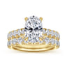 Sarita - 14K Yellow Gold Oval Diamond Engagement Ring - 0.95 ct