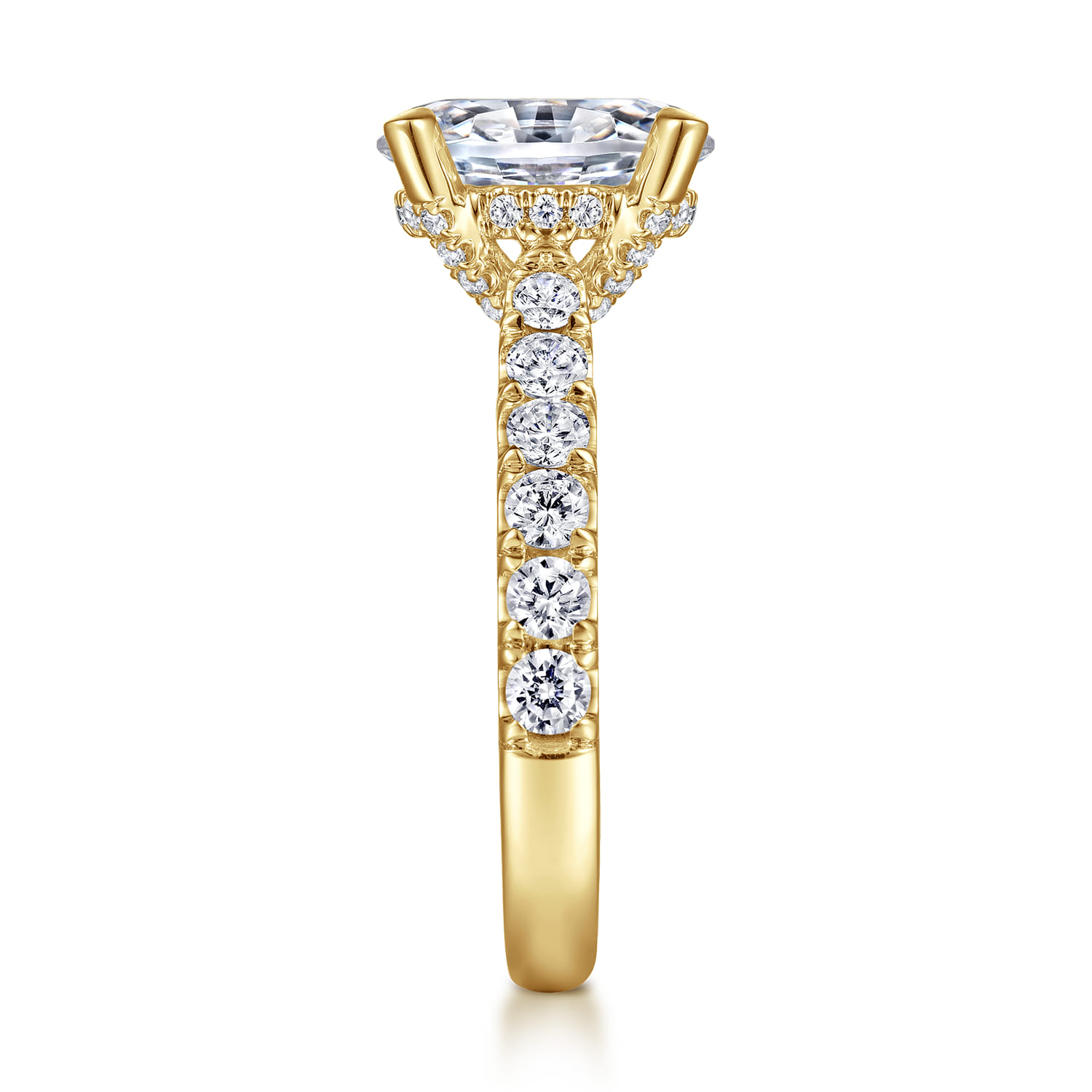 Sarita - 14K Yellow Gold Oval Diamond Engagement Ring - 0.95 ct - Shot 5