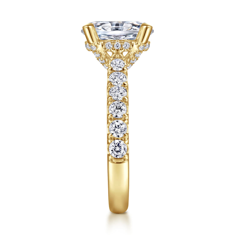 Sarita - 14K Yellow Gold Oval Diamond Engagement Ring - 0.95 ct - Shot 5