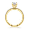 Evelyn - 14K Yellow Gold Oval Diamond Engagement Ring - 0.18 ct
