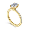 Evelyn - 14K Yellow Gold Oval Diamond Engagement Ring - 0.18 ct