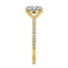Evelyn - 14K Yellow Gold Oval Diamond Engagement Ring - 0.18 ct