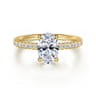 Stasia - 14K Yellow Gold Oval Cut Diamond Engagement Ring - 0.21 ct