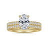 Stasia - 14K Yellow Gold Oval Cut Diamond Engagement Ring - 0.21 ct